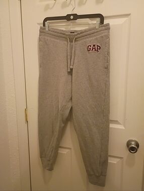 GAP Men's Light Gray Joggers with Logo
